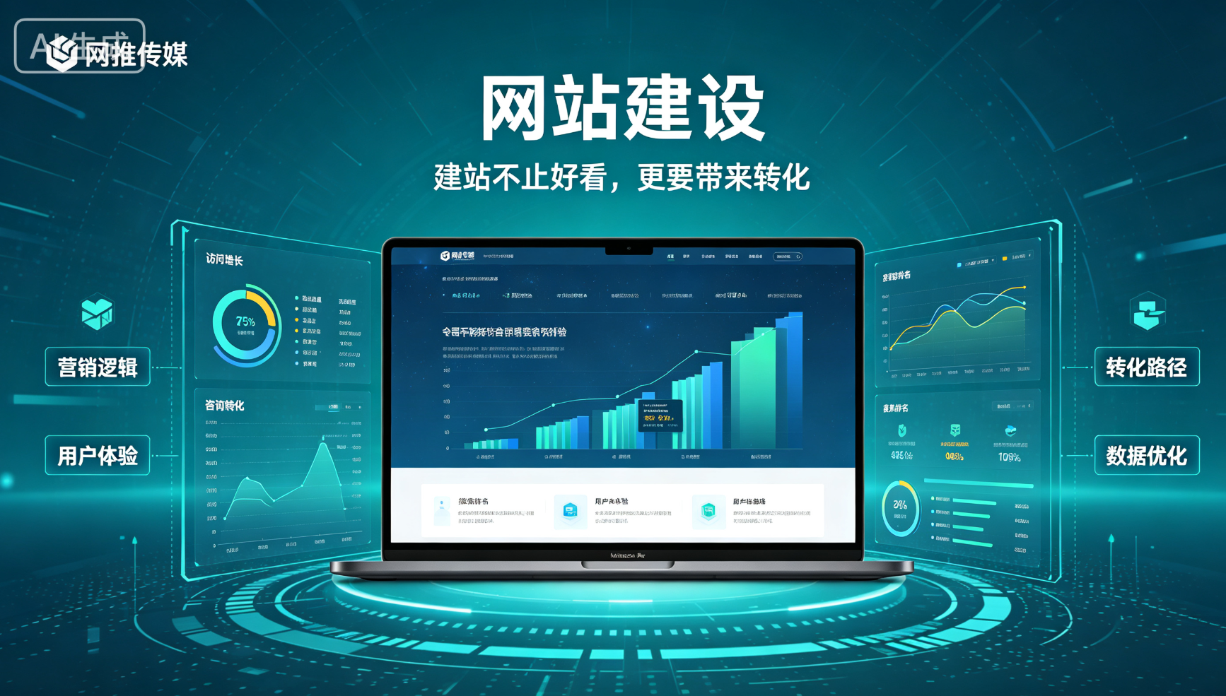 企业网站建设项目展示 - 响应式设计与企业官网界面